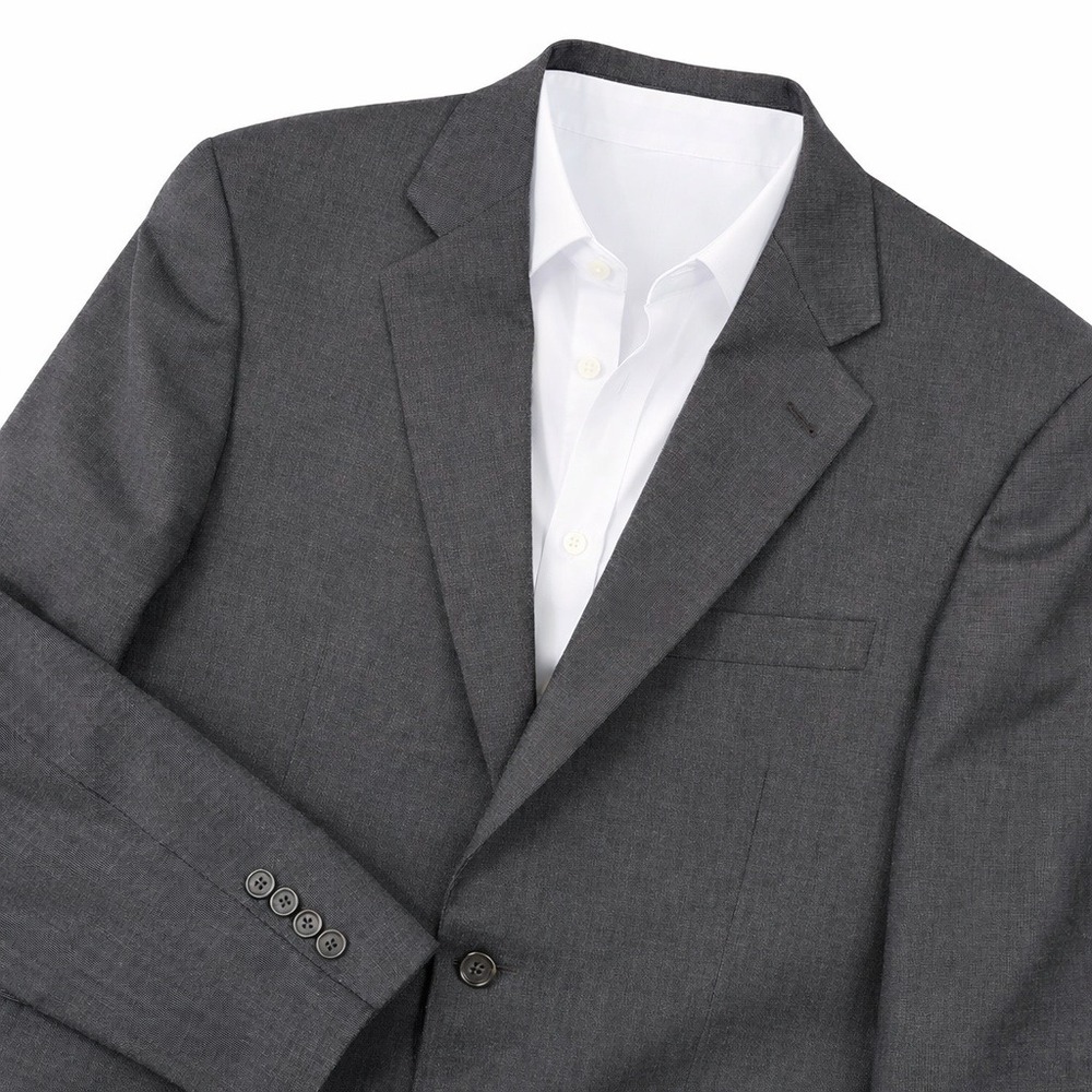 Vintage Burberry London Kensington Wool Blazer Sport Coat Men 39R Gray Academia